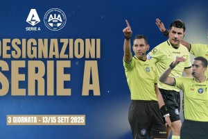 意甲第3轮裁判安排：安德烈亚-科隆博执法尤文vs国米